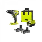 Aku 18 V bezuhlíková příklepová vrtačka + 2x 2Ah baterie + nabíječka ONE+ Ryobi R18PD5-220S