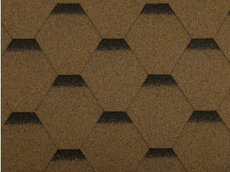 Asfaltové střešní šindele Gutta – Guttatec Hexagonal hnědá 3 m²