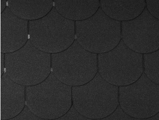Asfaltové střešní šindele Scobax – asfaltová šindel Bobrovka - černá 3 m²