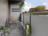Balkonová zástěna s kovovými oky Scobax Balcony eyelet