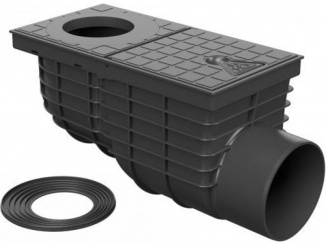 Boční – PP kanalizační vpusť boční černá 125 mm 325 G