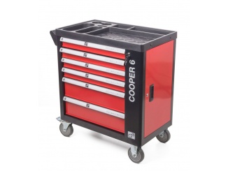 Boxy – G21 Dílenský vozík Cooper 6, černo-červený