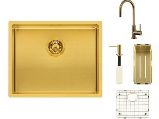 Bydlení – Reginox SET Miami 500 Gold + baterie Cano + příslušenství