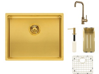 Bydlení – Reginox SET Miami 500 Gold + baterie Crystal + příslušenství