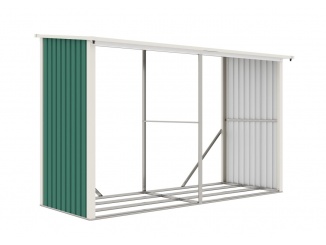 Dřevníky – G21 Přístřešek na dřevo WOH 682 - 302 x 119 cm, zelený