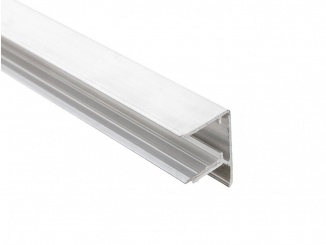 Dutinkové panely – Guttaprofil ALU-U elox (s okapničkou) 10 mm přírodní hliník 10,00 mm 2130 mm