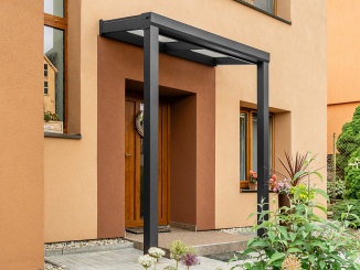 Estrella – Vchodová stříška Estrella antracit / opál, polykarbonát (16 mm), 150 x 100 cm