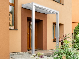 Estrella – Vchodová stříška Estrella bílá / opál, polykarbonát (16 mm), 100 x 100 cm