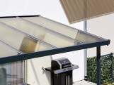 Hliníková pergola - čirý / bílá konstrukce Gutta Terrassendach Premium