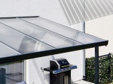 Hliníková pergola - čirý / bílá konstrukce Gutta Terrassendach Premium