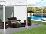 Hliníková pergola + čirý PC Lanit Plast Wall