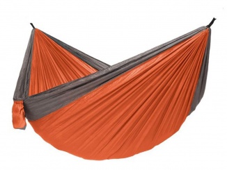 Houpací sítě a křesla – Hamaka Camping double oranžová