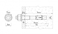 Mechanická kotva z nerezové oceli Koelner Throughbolt R-XPT-A4