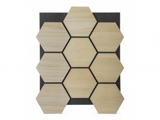 Obkladové panely – G21 Akustický panel 81,5x66,5x2,1 cm plástev, přírodní dub