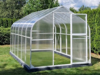 Obloukové skleníky s podezdívkou – Drop 3 x 4 m polykarbonát 4 mm bílá BDX00371