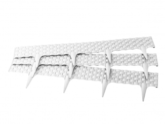 Palisády – Palisáda Rattanpalisade bílá 240 cm 20 cm | 3 ks