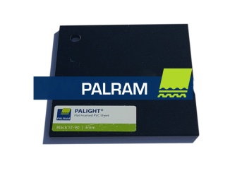 Plastové a kompozitní materiály Palram – Palram PVC Palight Color 2030 mm x 1520 mm, černá, 3,00 mm