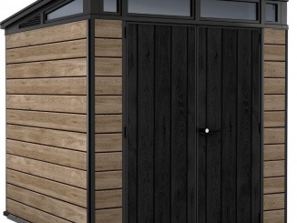 Plastové – Keter Zahradní domek PENT Signature 7x7 Ashwood, s podlahou