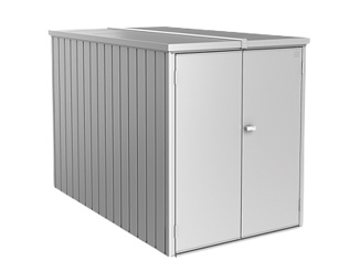 Plechové – Biohort MiniGarage 2,0 m x 1,5 m, stříbrná
