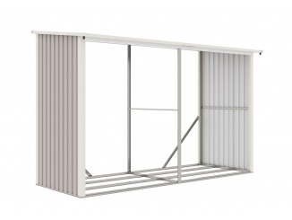 Plechové – G21 Přístřešek na dřevo WOH 682 - 302 x 119 cm, šedý