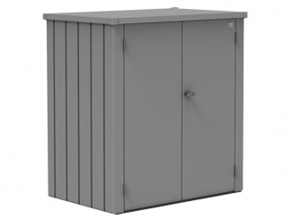 Plechové – Skříňka na terasu ROMEO M 132 x 57 x 140, šedý křemen metalíza