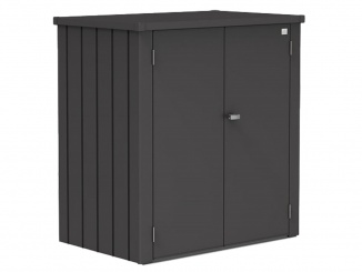 Plechové – Skříňka na terasu ROMEO M 132 x 57 x 140, tmavě šedá metalíza