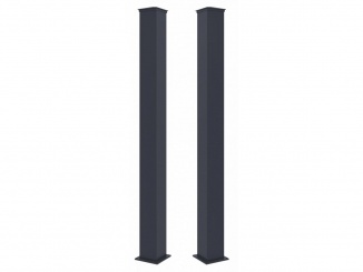 Plotové dílce – G21 Sloupek pro branku a bránu 15x190 cm s patkou, antracitový, 2 kusy