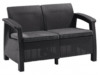Pohovky – Corfu love seat dvousedačka cappucccino antracit