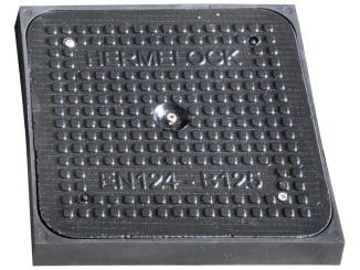 Poklopy Hermelock – Hermelock Manhole Cover 55 mm, 300 x 300 mm, B125