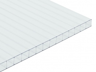 Polykarbonát – Makrolon 16 mm Komůrkový polykarbonát Makrolon 2/16-30 Tloušťka: 16, Barva: čirá, Šířka: 1200, Délka komůrek: 6000, Propustnost světla : 77%
