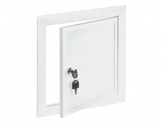 Revizní dvířka – Revizní dvířka PVC Revizní dvířka PVC, 400 mm x 600 mm, otočný zámek, bílá