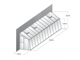 Skleníky ke zdi – Variant C (přístavba) 6