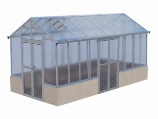 Skleníky Limes – Verso J5 2,5 x 5,1 m sklo 4 mm