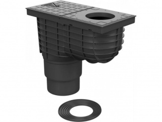 Spodní – Kanalizační vpusť spodní D110 černá 125 mm 325 S