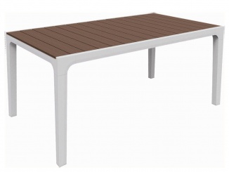 Stoly – Zahradní stůl Keter Harmony Harmony White/Cappuccino
