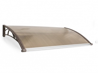 Stříšky nad dveře Gutta – Vchodová stříška Valtellina hnědá / bronz, 150 x 82 cm