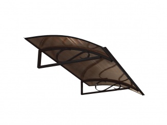 Stříšky nad dveře Scobax – Parma 150 x 90 cm hnědá / bronz
