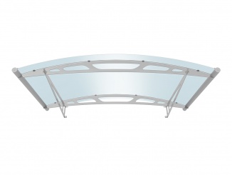 Stříšky nad dveře Scobax – Savespot Arma 148 x 91 cm, stříbrná / modrá