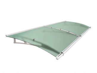 Stříšky nad dveře Scobax – Savespot Connect XL 287,4 x 142 cm stříbrná / zelená