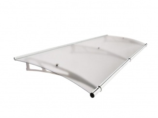 Stříšky nad dveře Scobax – Savespot Fine L 190 x 95 cm, stříbrná/bílá