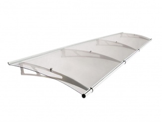 Stříšky nad dveře Scobax – Savespot Fine L 270 x 95 cm, stříbrná/čirá