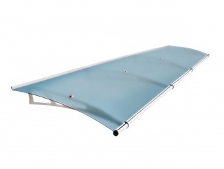 Stříšky nad dveře Scobax – Savespot Fine L 270 x 95 cm, stříbrná/modrá