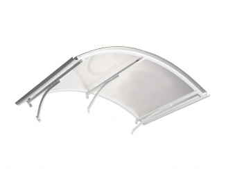 Stříšky nad dveře Scobax – Savespot Iris 158 x 90 bílá / čirá
