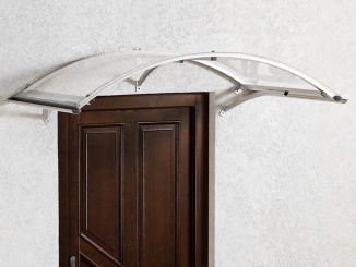 Stříšky nad dveře Scobax – Savespot Iris 158 x 90 stříbrná / čirá