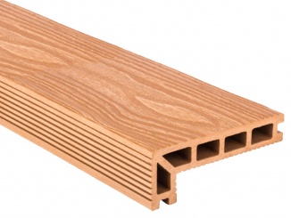 Terasová prkna G21 – Terasové prkno zakončovací 2,5 x 14,8 x 400 cm, Light Wood, WPC