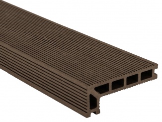 Terasová prkna G21 – Terasové prkno zakončovací 2,5 x 14 x 400 cm, Indický teak mat. WPC