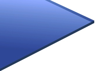 Tvrzené – Plexisklo akrylátové 50 x 25 cm modrá 1 ks
