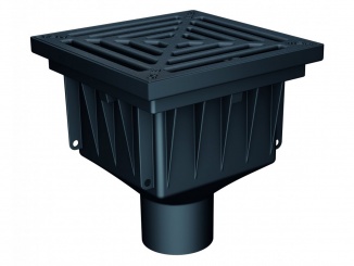 Vpusti MEA – Dvorní plastová vpusť s litinovým roštem 300 x 300 mm 305 mm B125 141786
