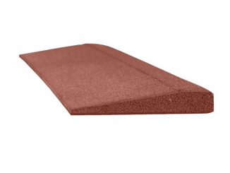 Záhonové – gumový obrubník nájezdový červená 100 x 25 x 1/4 cm