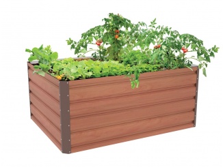 Záhony – G21 Vyvýšený záhon Daisy 120 x 90 x 52 cm, plechový, hnědý